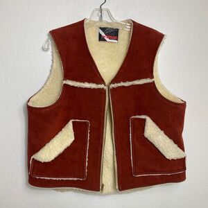 Vintage Winman Vest L sherpa lined body warmer Rancher, hunter, biker